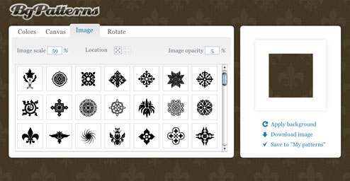 BgPatterns Makes Tiled Backgrounds a Breeze